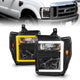 ANZO 08-10 Ford F-250 - F-550 Super Duty Projector Headlights w/ Light Bar Switchback Black Housing - Mammoth Racing -
