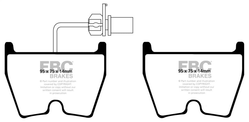 EBC 06-09 Audi RS4 4.2 (Cast Iron Rotors) Bluestuff Front Brake Pads - My Store