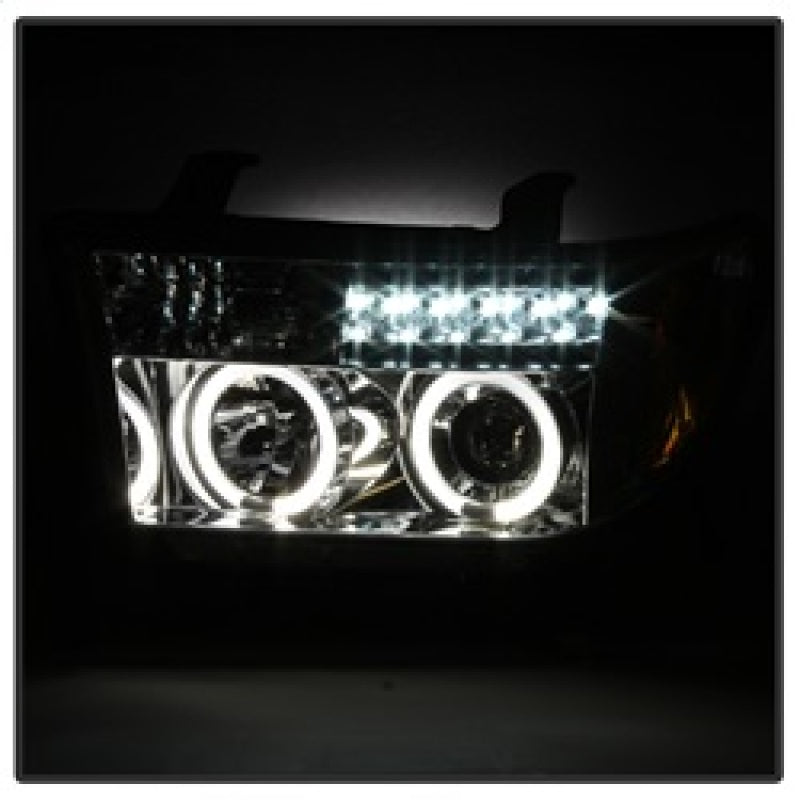 Spyder Toyota Tundra 07-13 Projector Headlights LED Halo LED Chrm PRO-YD-TTU07-HL-C - Mammoth Racing -
