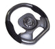 NRG Carbon Fiber Steering Wheel (320mm) CF Center Plate & Two-Tone Carbon w/Suede Trim Handles - My Store