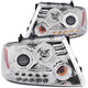 ANZO 2004-2008 Ford F-150 Projector Headlights w/ Halo and LED Chrome - Mammoth Racing -