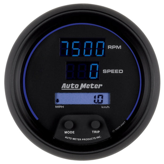 Autometer 85.7mm Black Digital 8000rpm/160mph or 260kmph Electric Tachometer/Speedometer Combo - My Store