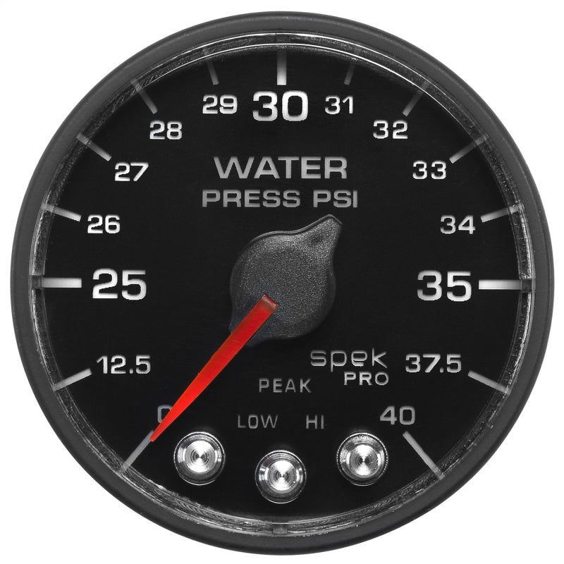 Autometer Spek-Pro - Nascar 2-1/16in Water Press 0- 40 psi Bfb - My Store