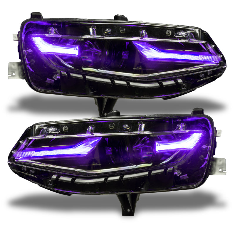 Oracle 19-21 Chevy Camaro LS/LT RGB+A Headlight DRL Upgrade Kit - ColorSHIFT w/ 2.0 Controller - Mammoth Racing -