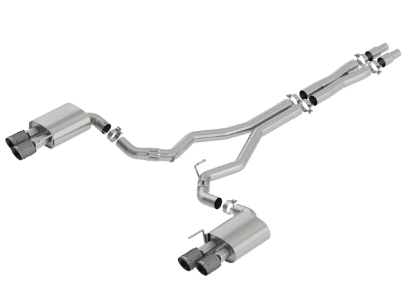 Borla 18-19 Ford Mustang GT 5.0L Coupe w/o Valves ATAK 3in Cat-Back Exhaust-Blk Carbon Fiber Tips - My Store