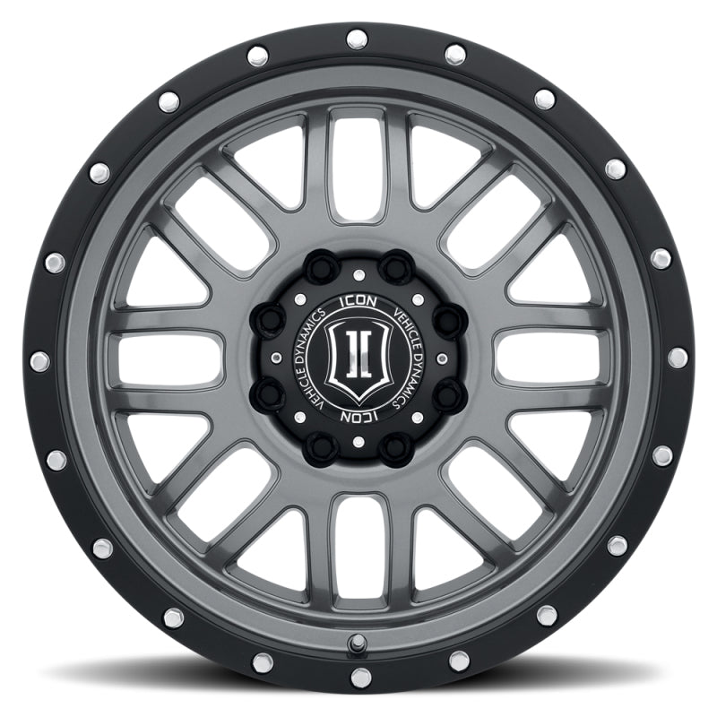 Icon Alpha 20x9 8x6.5 19mm Offset 5.75in BS 125.2mm Bore Gun Metal Wheel - Mammoth Racing -