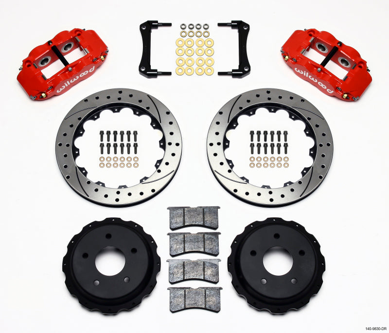 Wilwood Narrow Superlite 4R Rear Kit 12.88in Drilled Red 98-02 Camaro/Firebird - My Store