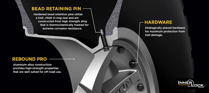 Icon Rebound Pro 17x8.5 6x5.5 0mm Offset 4.75in BS 106.1mm Bore Titanium Wheel - Mammoth Racing -