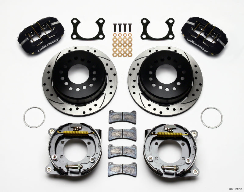 Wilwood Dynapro Low-Profile 11.00in P-Brake Kit Drilled Big Ford 2.36in Offset - Mammoth Racing -