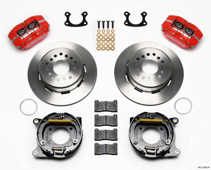 Wilwood Dynapro Dust-Boot P/S Park Brake Kit Red Small Ford 2.50in Offset - Mammoth Racing -