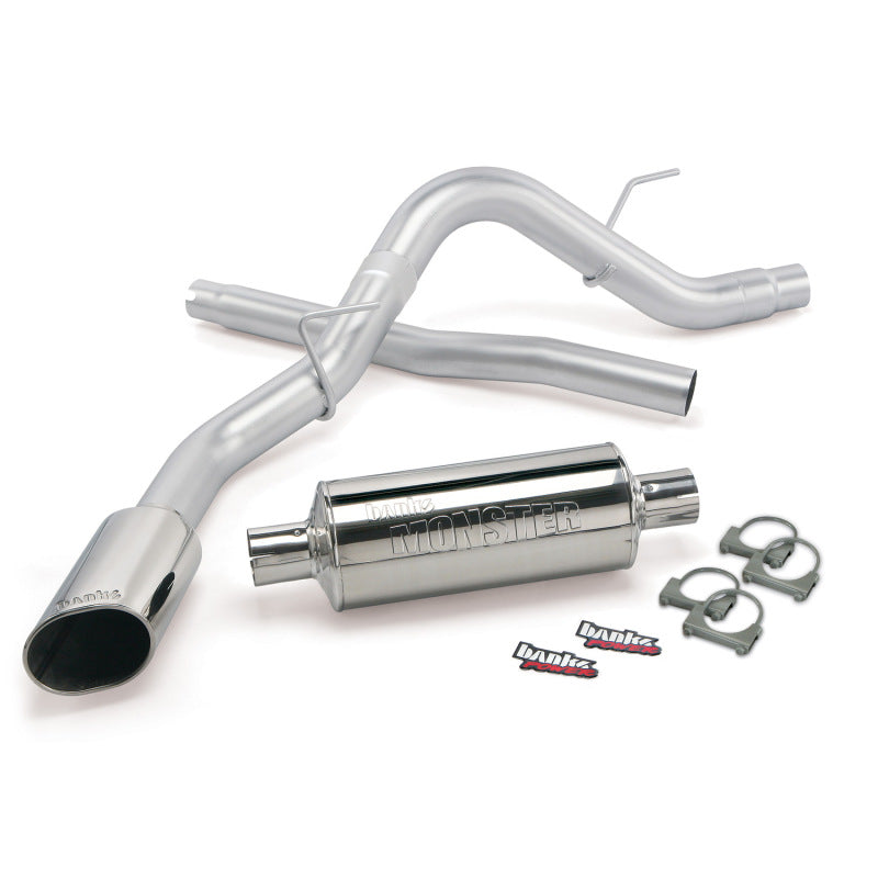 Banks Power 11-14 Ford F-150 3.5L EcoBoost /5.0/6.2L Monster Exh Sys - SS Single Exh w/ Chrome Tip - Mammoth Racing -