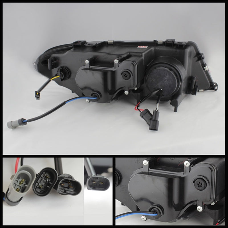Spyder BMW E46 3-Series 04-06 2 DR Projector Halogen Model- LED Halo Smke PRO-YD-BMWE4604-2DR-HL-SM - Mammoth Racing -