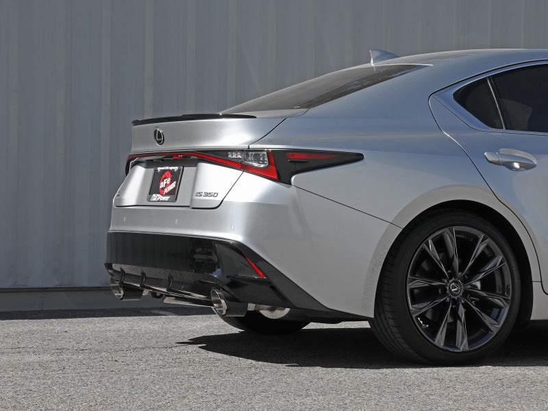 aFe Lexus IS350 14-22 V6-3.5L Takeda Axle-Back Exhaust System- Carbon Fiber Tip - Mammoth Racing -