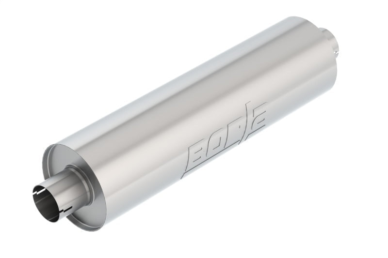Borla Heavy Duty (Truck) 2.75in Center-Center 24in x 6.75in Round (Notched) Specialty Muffler - Mammoth Racing -