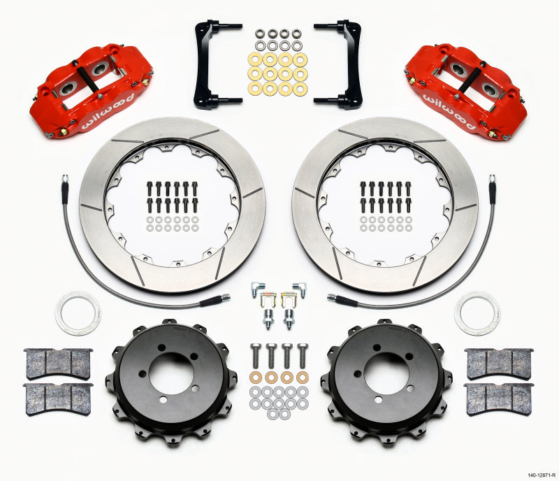 Wilwood Narrow Superlite 4R Rear Kit 12.88in Red 2012-Up Toyota / Scion FRS w/Lines - Mammoth Racing -