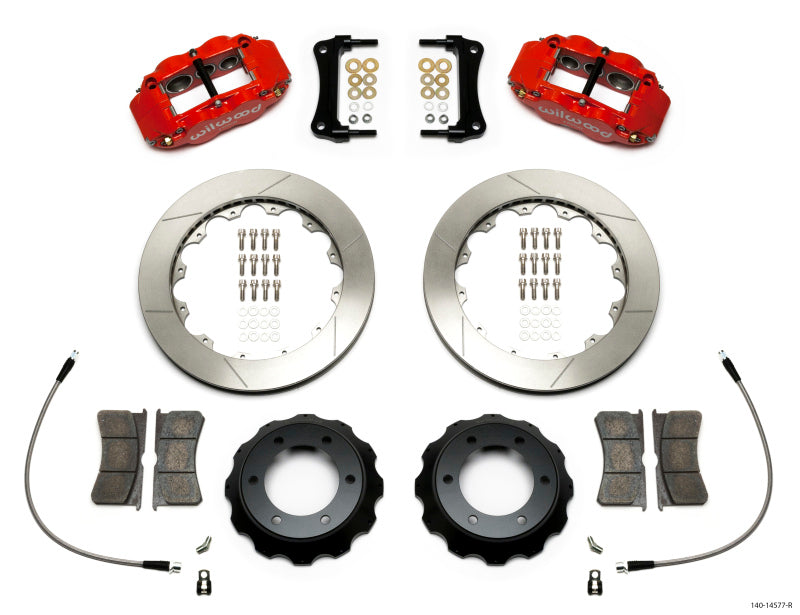 Wilwood Narrow Superlite Red 6R Front Kit 12.88in Slotted Rotor w/ Lines 05-15 Toyota Tacoma - My Store