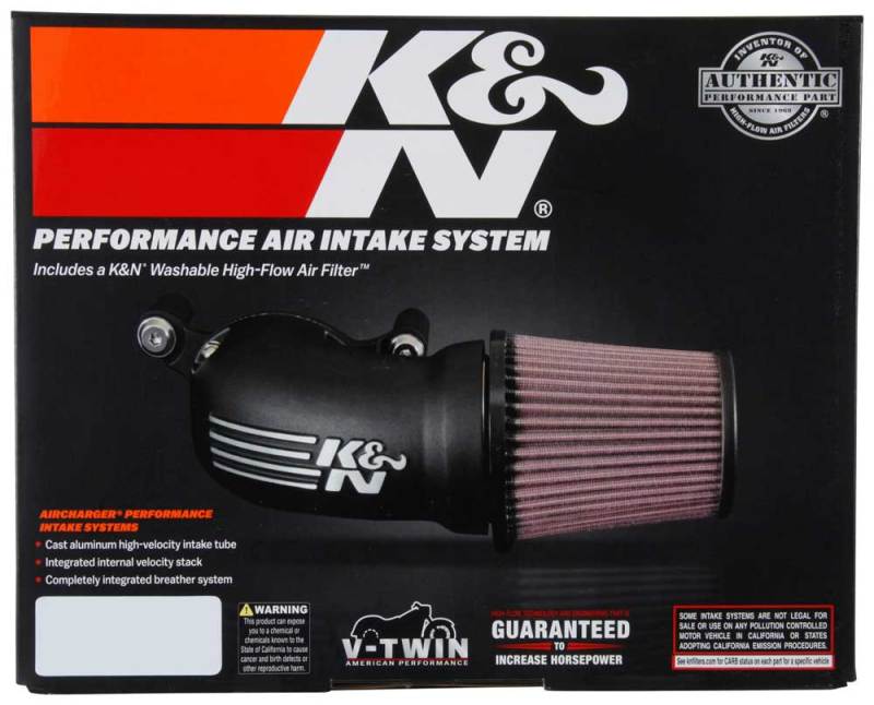 K&N 08-17 Harley Davidson Touring Models Performance Air Intake System Silver - Mammoth Racing -