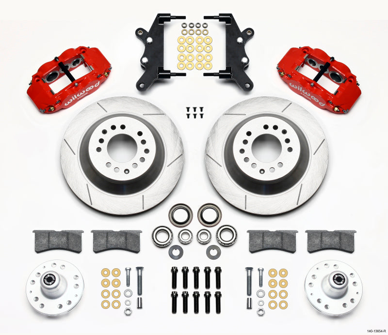 Wilwood Narrow Superlite 6R Front Hub & 1PC Rtr Kit 12.88in-Red 60-68 Ford / Mercury Full Size - My Store