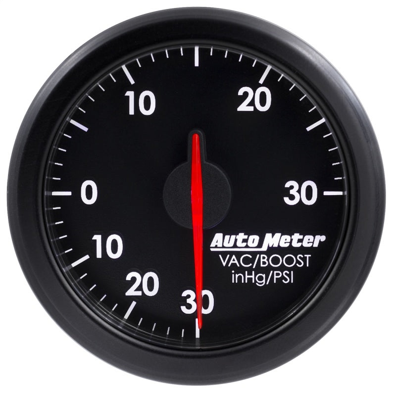 Autometer Airdrive 2-1/6in Boost/Vac Gauge 30in Hg/30 PSI - Black - My Store