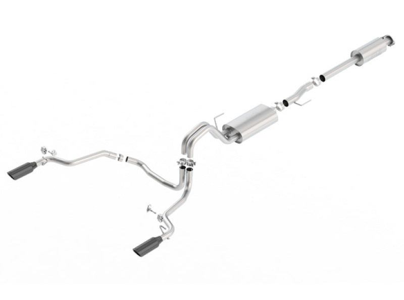 Borla 15-17 Ford F-150 2.7L/ 3.5L EcoBoost/ 5.0L V8 Rear Exit S-Type Catback Exhaust Black Chrome - My Store
