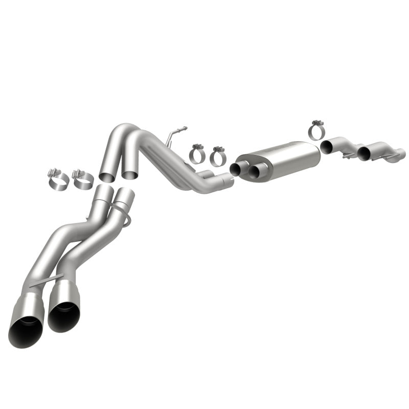 MagnaFlow 11 Ford F-150 3.7l/5.0l/6.2l SS Catback Exhaust Dual Same Side Exit w/ 3.5in SS Tips - Mammoth Racing -