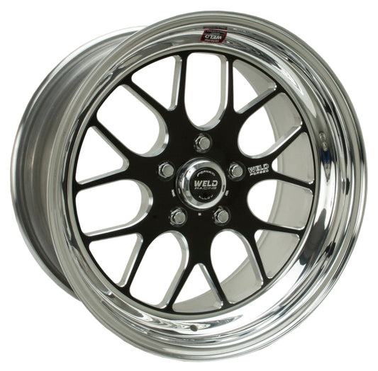 Weld S77 18x8 / 5x4.75 BP / 4.7in. BS Black Wheel (Low Pad) - Non-Beadlock - Mammoth Racing -