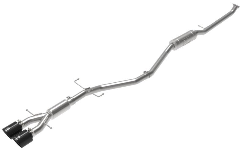 aFe Takeda 2.5in 304SS Cat-Back Exhaust System w/ Black Tips 17-20 Honda Civic Si Sedan I4 1.5L - Mammoth Racing -