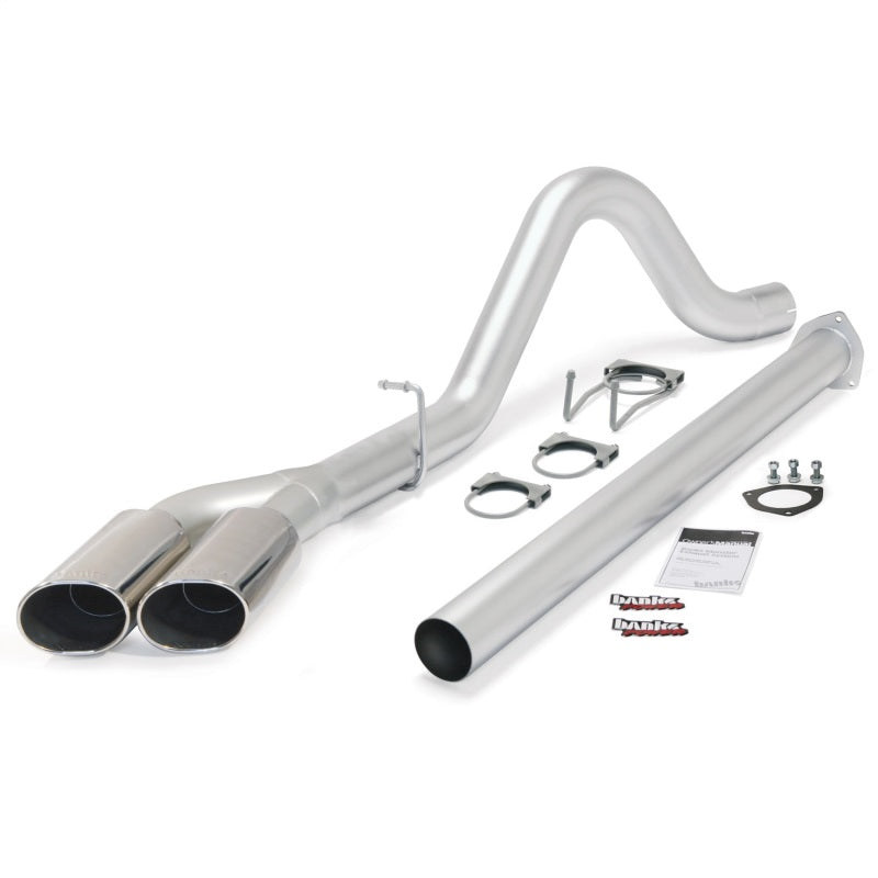 Banks Power 15-16 Ford 6.7L F250-350-450 CCSB/CCLB Monster Exh Sys - Single Dual Exh w/ Chrome Tip - Mammoth Racing -