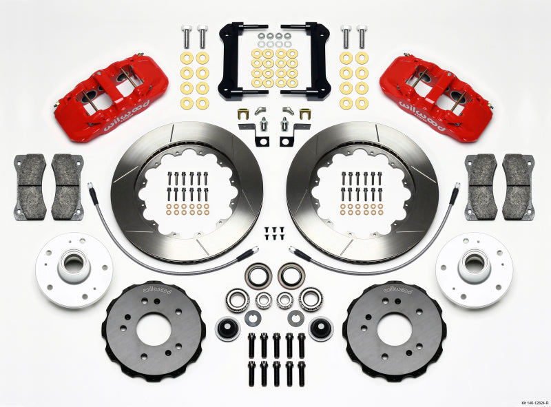 Wilwood Aero6 Front Truck Kit 14.25in Red 97-03 Ford F150 - Mammoth Racing -