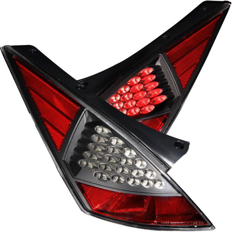 ANZO 2003-2005 Nissan 350Z LED Taillights Black - My Store