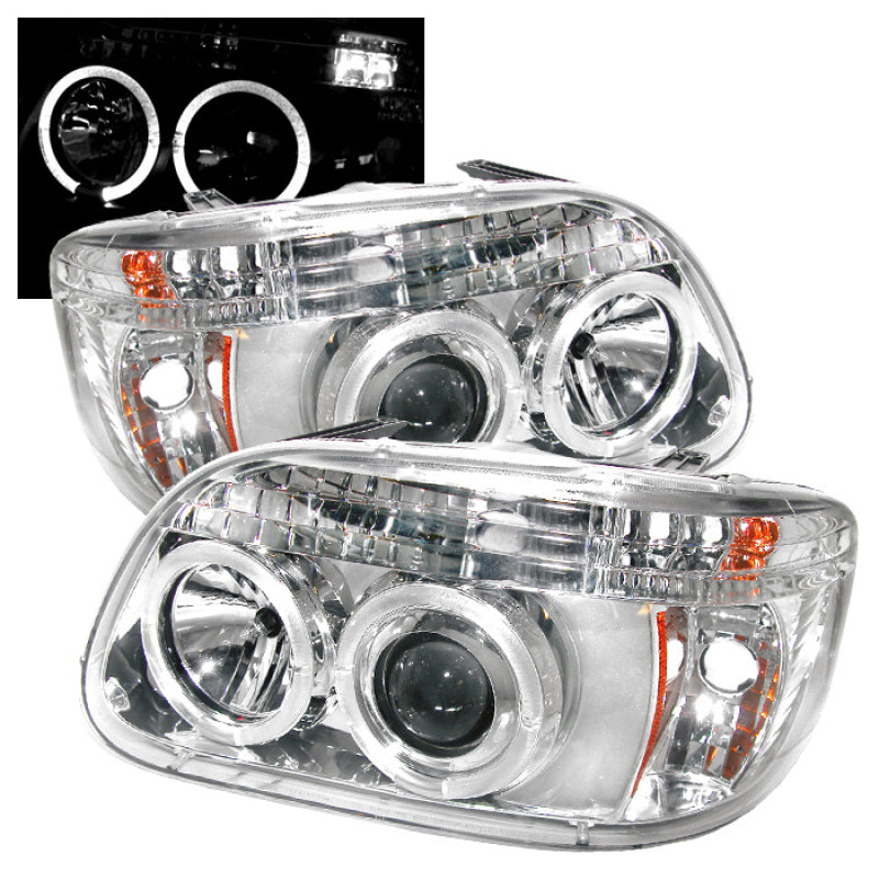 Spyder Ford Explorer 95-01 1PC Projector Headlights LED Halo Chrm PRO-YD-FEXP95-HL-1PC-C - Mammoth Racing -