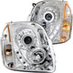 ANZO 2007-2014 Gmc Yukon Projector Headlights w/ Halo Chrome (CCFL) - Mammoth Racing -