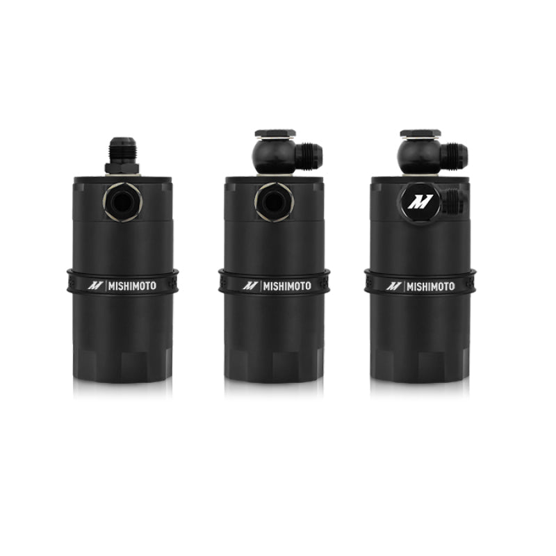 Mishimoto Universal Baffled Oil Catch Can - Black - Mammoth Racing -