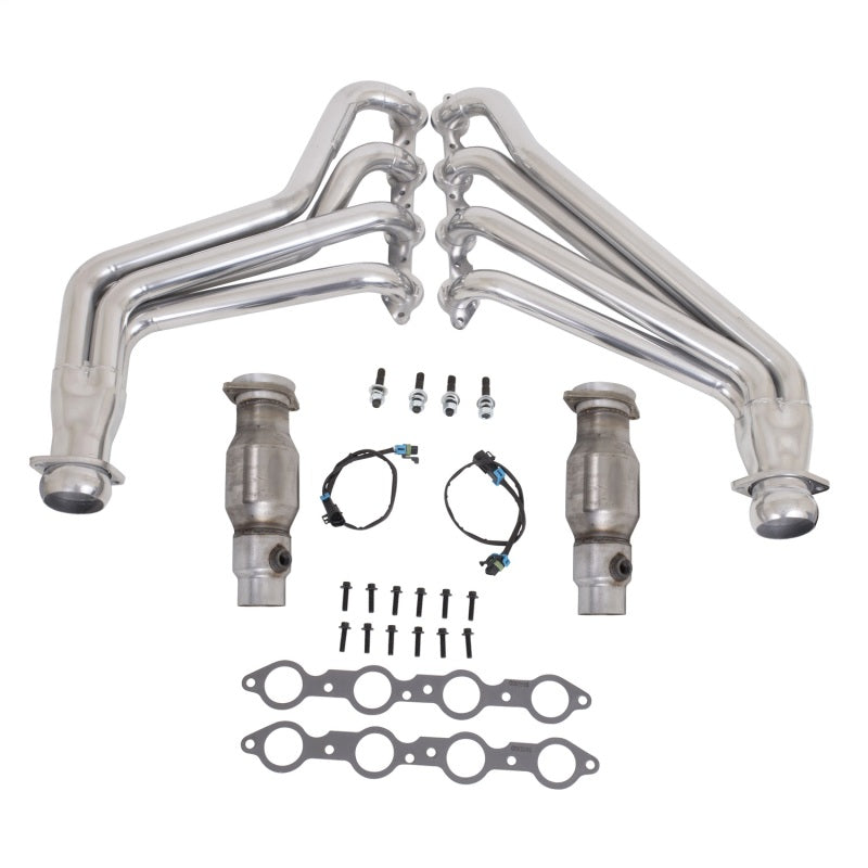 BBK 10-15 Camaro LS3 L99 Long Tube Exhaust Headers With Converters - 1-3/4 Silver Ceramic - My Store
