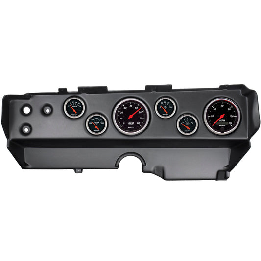Autometer Designer Black 70-74 E-Body/Cuda/Challenger Dash Kit 6pc Tach/ Mph/ Fuel/ Oil/ Wtmp/ Volt - My Store