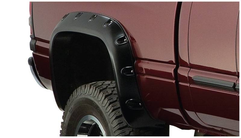 Bushwacker 94-01 Dodge Ram 1500 Fleetside Pocket Style Flares 2pc 78.0/96.0in Bed - Black - Mammoth Racing -