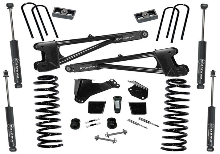 Superlift 05-07 Ford F-250 SuperDuty 4WD Diesel 6in Lift Kit w/ Repl Radius Arms/Fox 2.0 Shocks - Mammoth Racing -