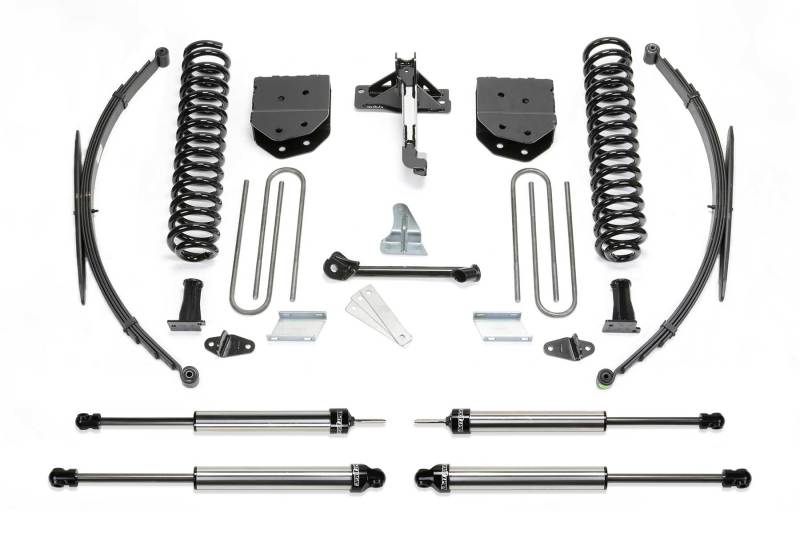 Fabtech 08-16 Ford F250/350 4WD 8in Basic Sys w/Dlss Shks & Rr Leaf Sprngs - Mammoth Racing -
