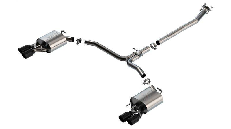 Borla 18-22 Toyota Camry XSE 2.5L i4 AT/MT FWD / 4DR S-TYPE Cat Back Exhaust (Black Chrome) - Mammoth Racing -