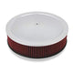 4150 Drop Base Air Cleaner Chrome W/4" Red Washable Gauze Filter - Mammoth Racing -120-4140