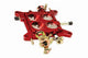 Quick Fuel Technology 12-850QFT Billet Carburetor Base Plate 4 Barrel 1 3/4 in. Throttle Bore Mechanical Secondary Red Finish Stainless Steel Blades Billet Carburetor Base Plate - Mammoth Racing -12-850QFT