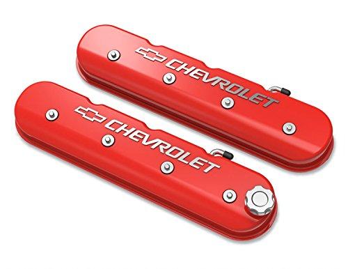 Holley 241-404 Tall LS Valve Cover With Logo Red Machined Finished - My Store