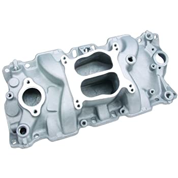 Weiand 8126 Street Warrior Square/Spread Bore Satin Intake Manifold with 1987 and Later Cast Iron Heads - My Store