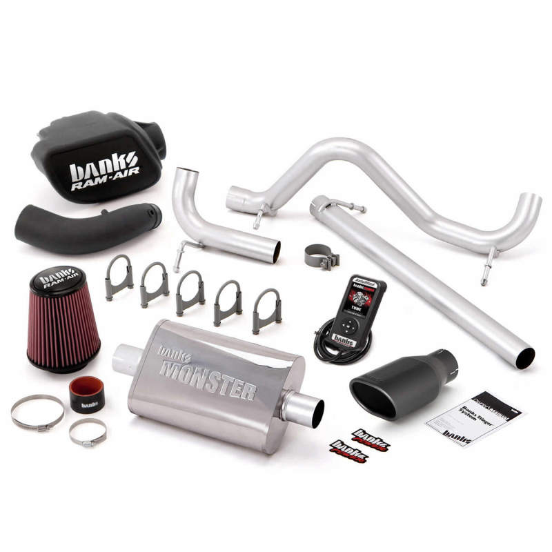Banks Power 07-11 Jeep 3.8L Wrangler - 2dr Stinger Sys w/ AutoMind - SS Single Exhaust w/ Black Tip - Mammoth Racing -