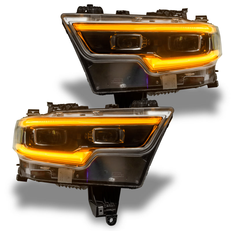 Oracle 19-21 RAM 1500 Headlight DRL Upgrade Kit Proj. LED - ColorSHIFT RGBW+A w/ Simple Controller - Mammoth Racing -
