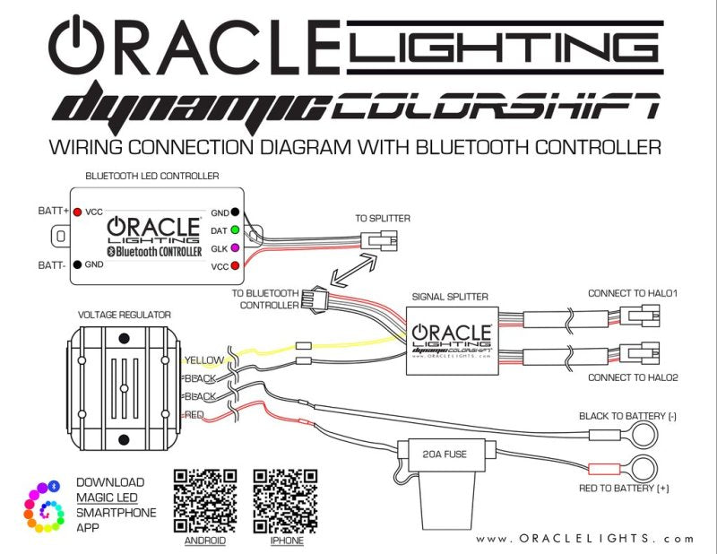 Oracle Ford F250/350 11-16 Dynamic Halo Kit - Square Ring Design - ColorSHIFT - Dynamic - Mammoth Racing -