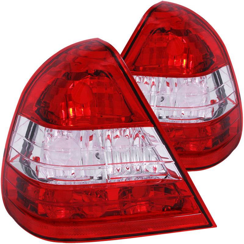 ANZO 1994-2000 Mercedes Benz C Class W202 Taillights Red/Clear - My Store