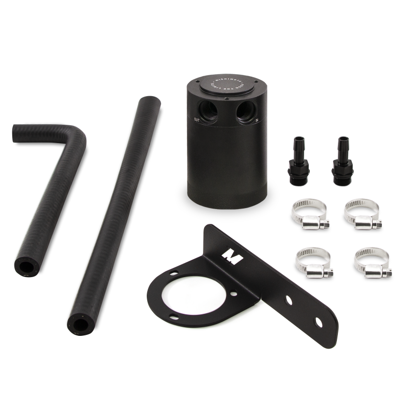 Mishimoto 2016+ Honda Civic 1.5L Turbo Baffled Oil Catch Can Kit - Black (PCV Side) - Mammoth Racing -
