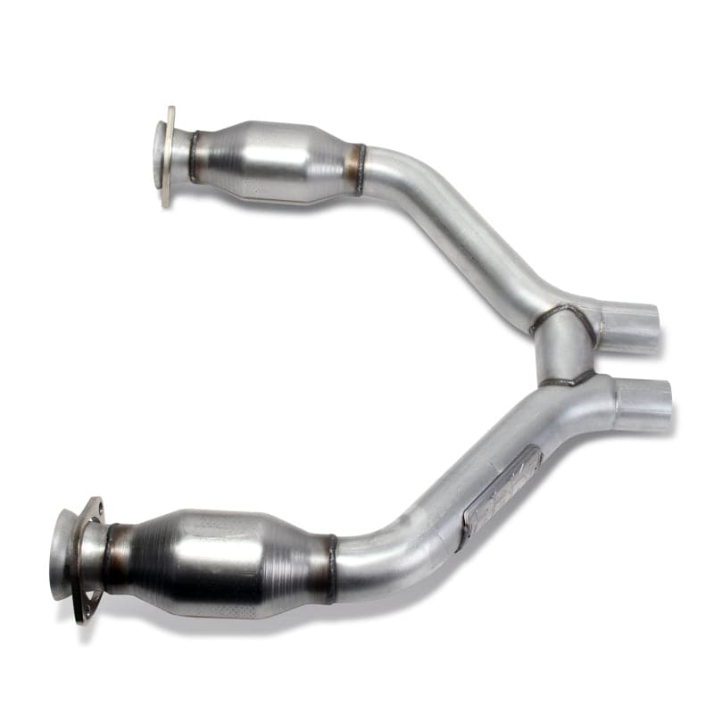 BBK 2015-16 Mustang V6 Short Mid H Pipe With Converters (To Be Used With 1642 Series Headers) - Mammoth Racing -