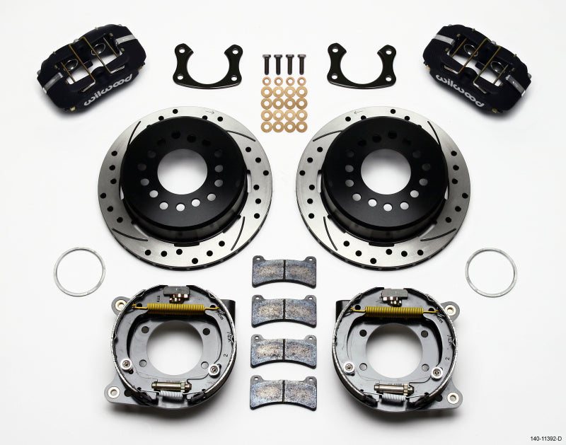 Wilwood Dynapro Low-Profile 11.00in P-Brake Kit Drilled New Big Ford 2.50in Off Staggerd Mount - Mammoth Racing -